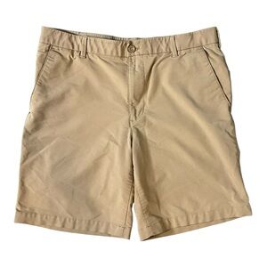 Izod Men's Khaki Flat Front Shorts with Pockets Size 34 X 9.5